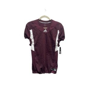 Adidas Techfit Football Shirt Mens Maroon Football‎ Compression New $80